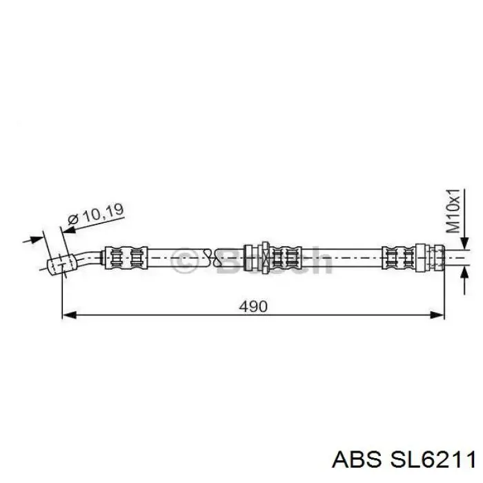 SL6211 ABS Шланг гальмівний задній, правий
