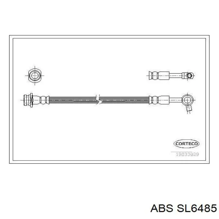 Шланг гальмівний передній, правий ABS SL6485 ціна, від 17.42 USD