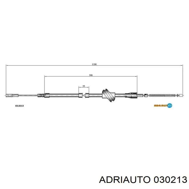 Трос стоянкового гальма задній лівий Adriauto 030213 ціна, від 7.24 USD