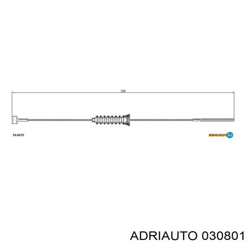 Трос капота 030801 Adriauto