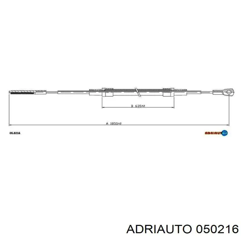 Трос ручного гальма задній, правий/лівий Adriauto 050216 ціна, від 9.47 USD