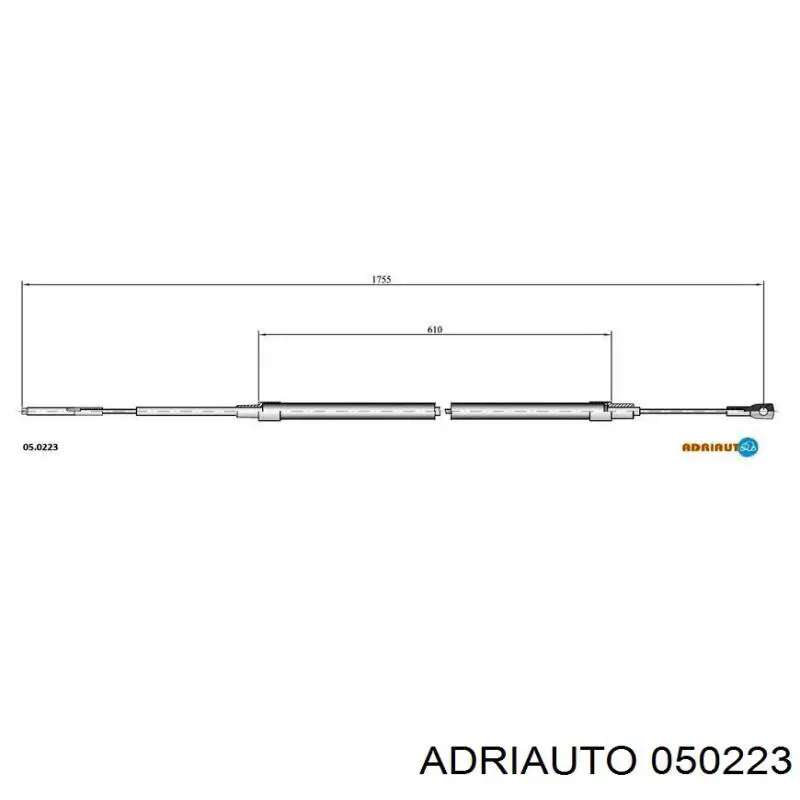 Трос ручного гальма задній, правий/лівий Adriauto 050223 ціна, від 7.87 USD