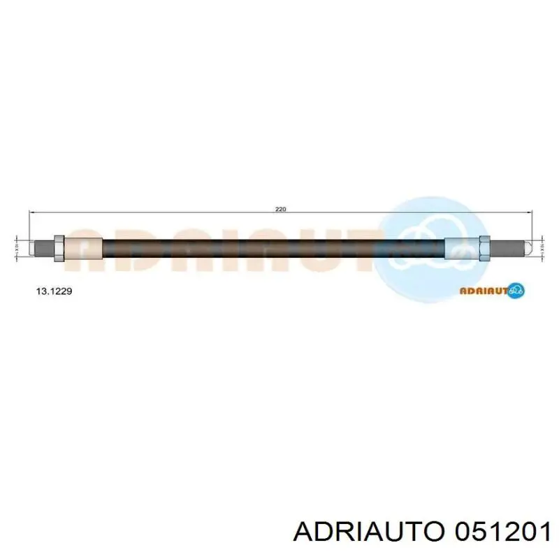 051201 Adriauto шланг гальмівний задній
