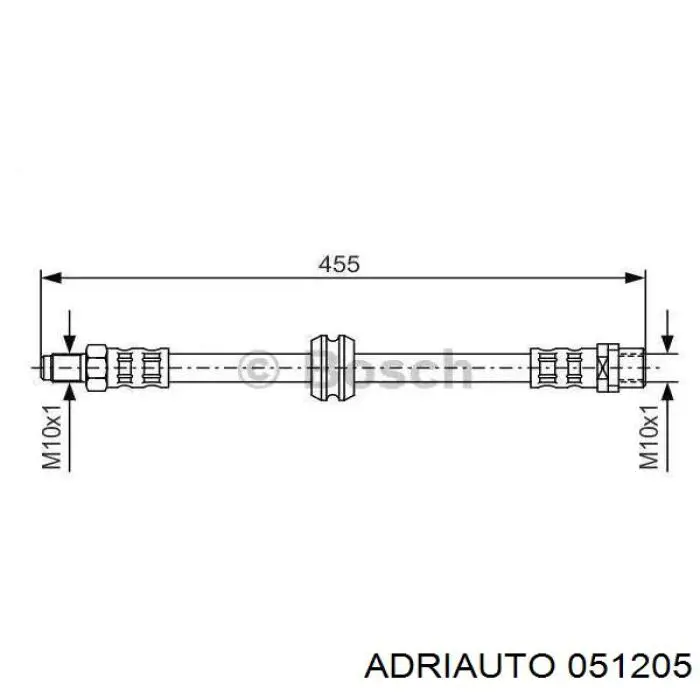 051205 Adriauto шланг гальмівний передній
