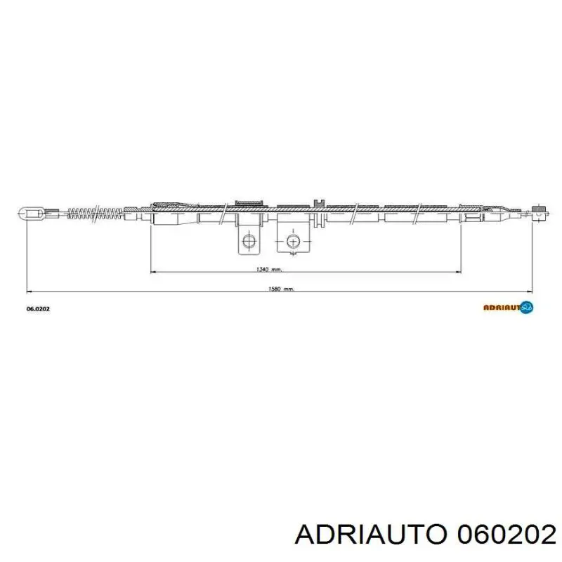 Трос ручного гальма задній, правий Adriauto 060202 ціна, від 13.12 USD