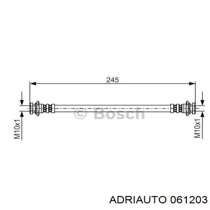 061203 Adriauto шланг гальмівний задній