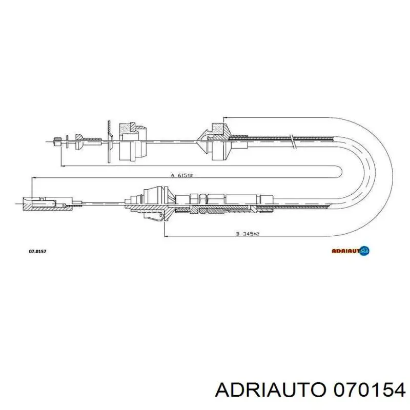 Трос зчеплення Adriauto 070154 ціна, від 12.97 USD