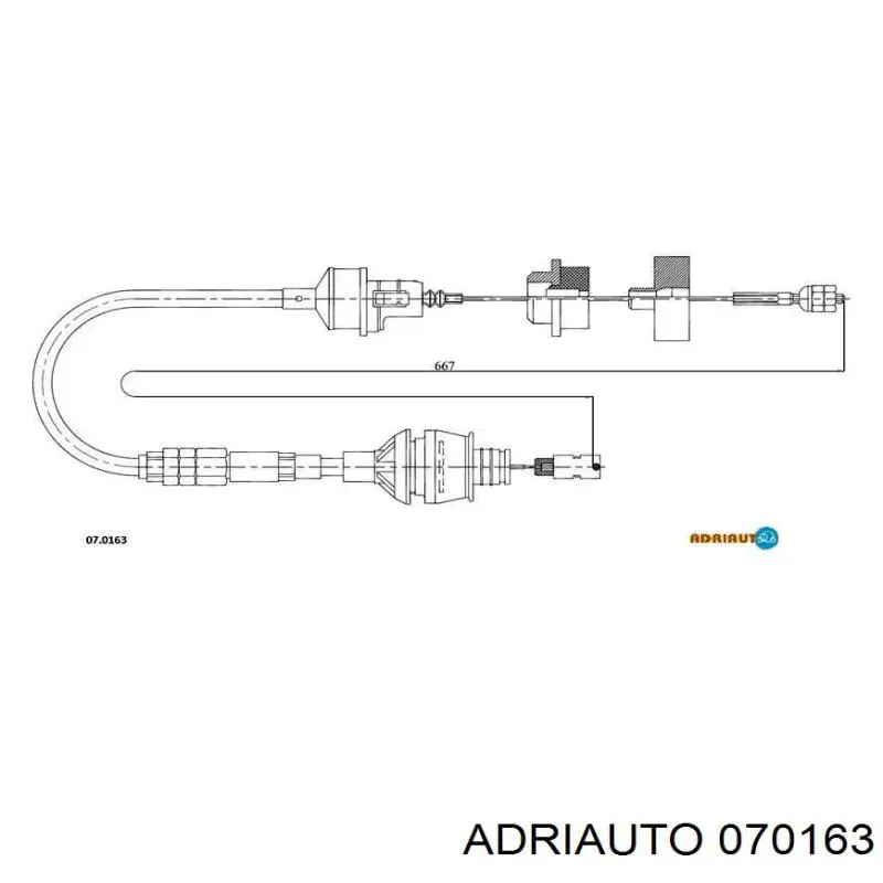 Трос зчеплення 070163 Adriauto