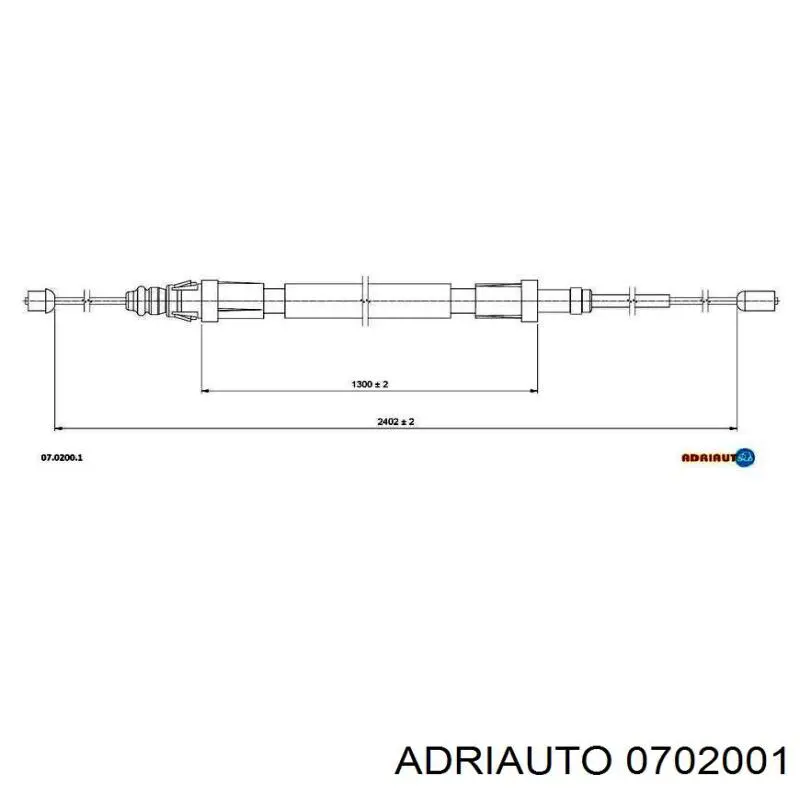 Трос ручного гальма задній, правий/лівий Adriauto 0702001 ціна, від 9.03 USD
