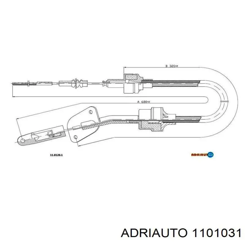 Трос зчеплення 1101031 Adriauto