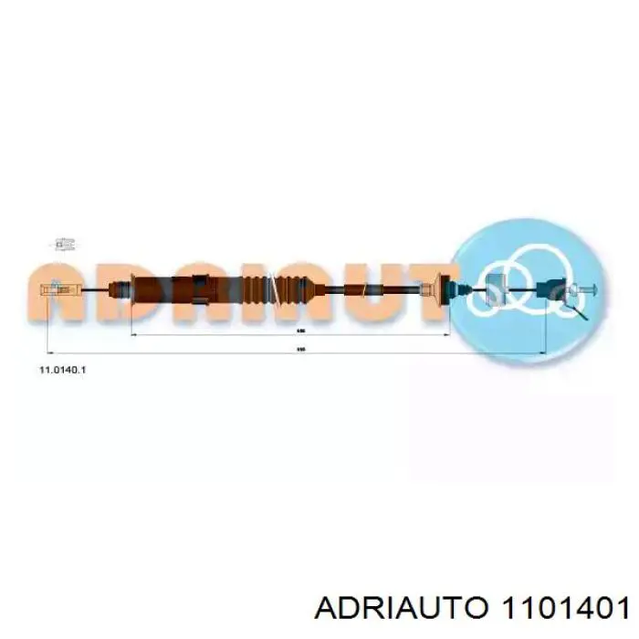 Трос зчеплення Adriauto 1101401 ціна, від 21.99 USD