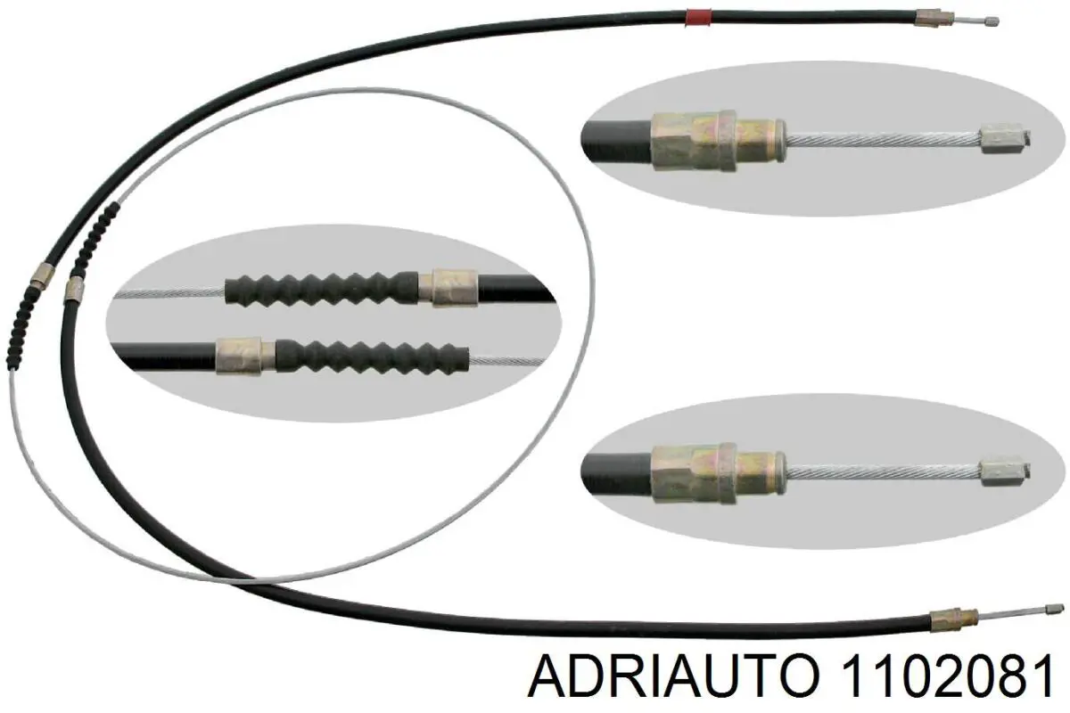 Трос ручного гальма задній, правий/лівий Adriauto 1102081 ціна, від 9.24 USD