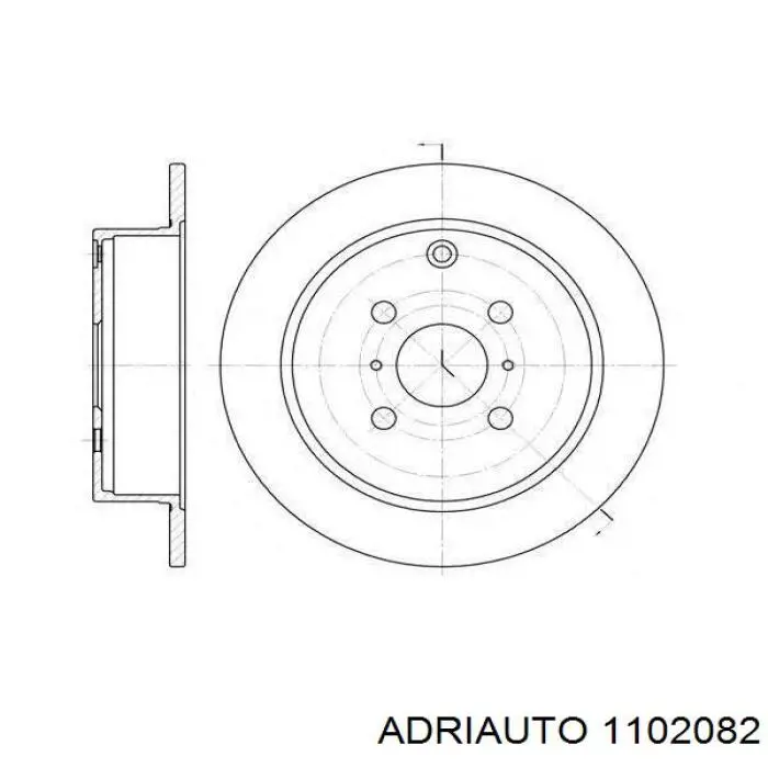 Трос стоянкового гальма задній правий Adriauto 1102082 ціна, від 12.82 USD