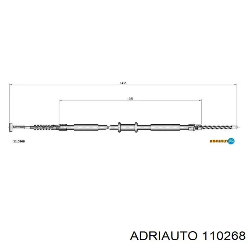 110268 Adriauto трос ручного гальма задній, лівий