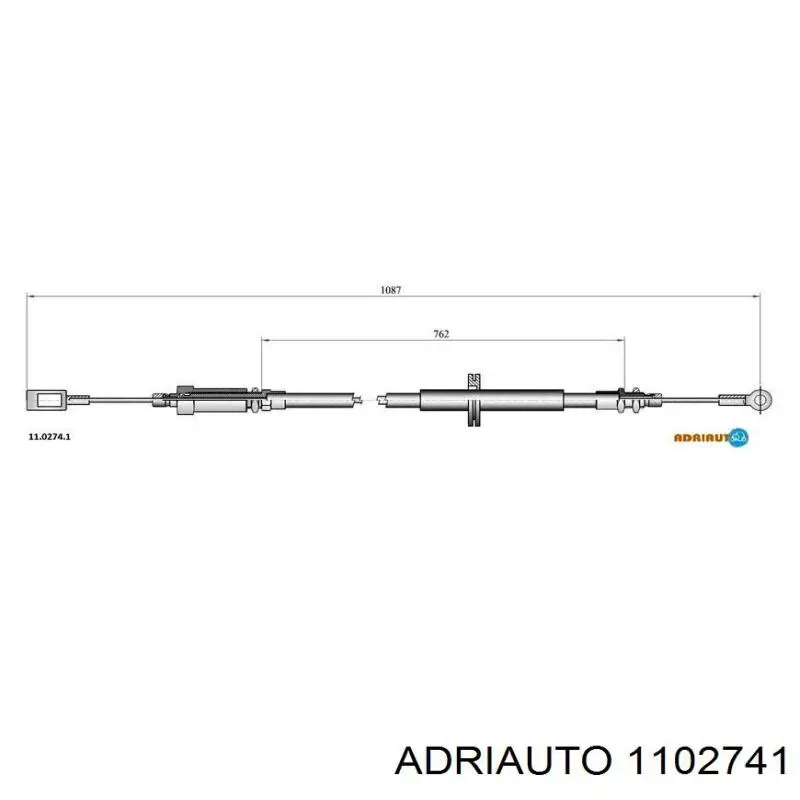 Трос стоянкового гальма передній Adriauto 1102741 ціна, від 11.89 USD