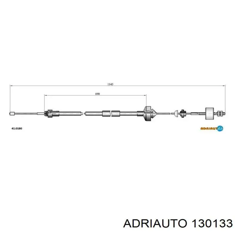 Трос зчеплення 130133 Adriauto