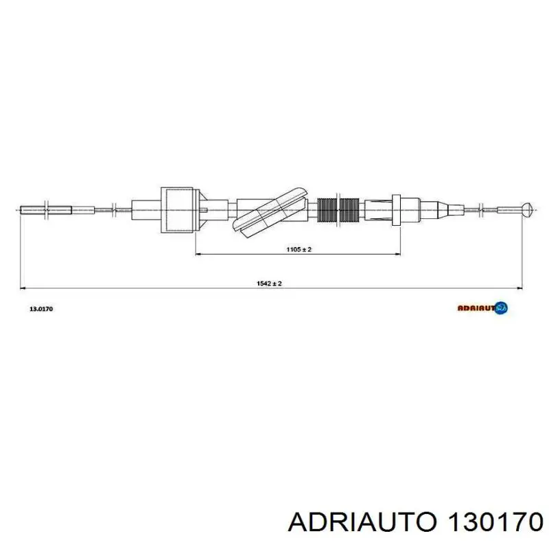 Трос зчеплення 130170 Adriauto