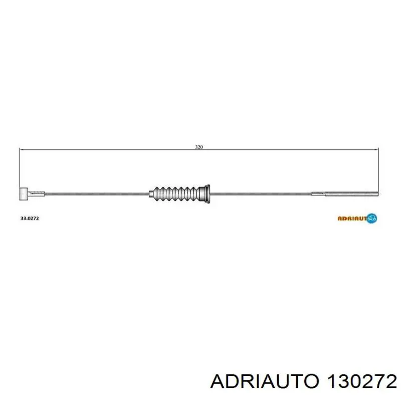 Трос стоянкового гальма передній Adriauto 130272 ціна, від 4.58 USD