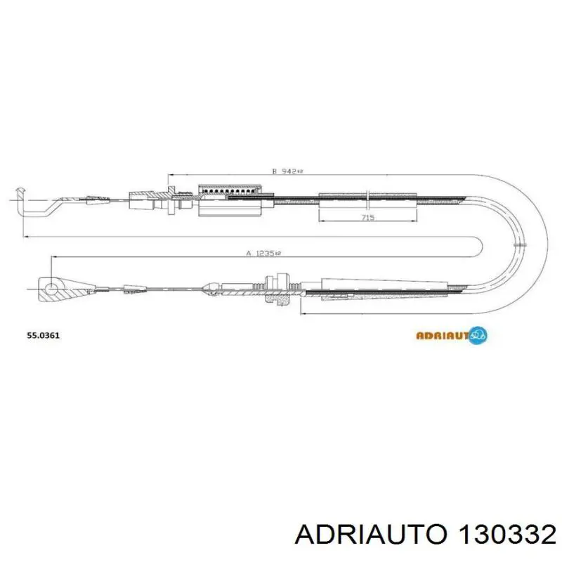 Трос газу 130332 Adriauto