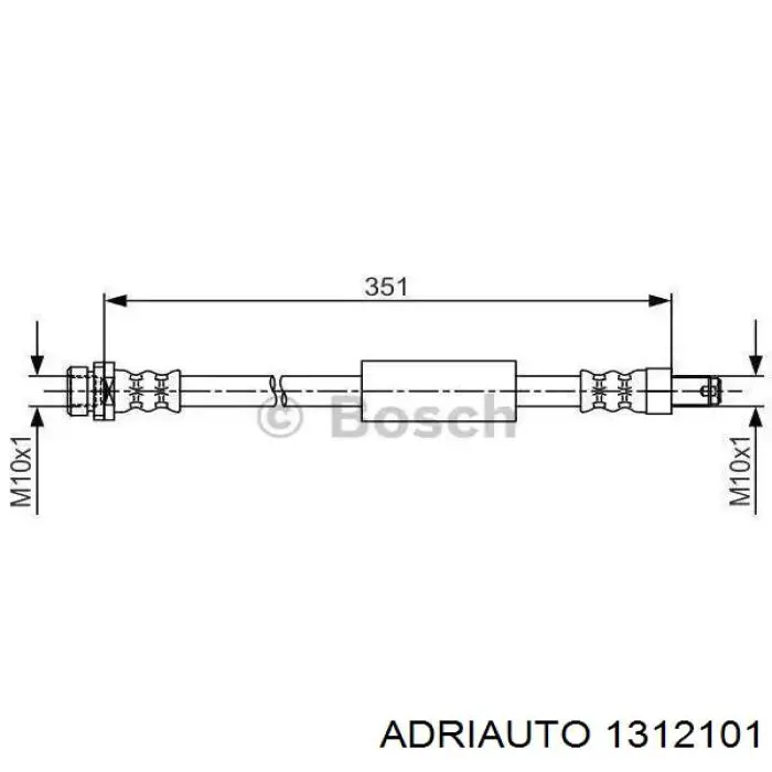 Шланг гальмівний задній Adriauto 1312101 ціна, від 5.33 USD