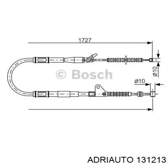 Шланг гальмівний передній Adriauto 131213 ціна, від 6.06 USD