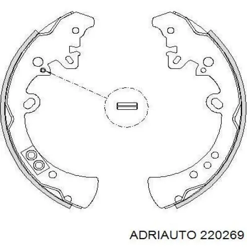 Трос стоянкового гальма задній правий Adriauto 220269 ціна, від 26.81 USD