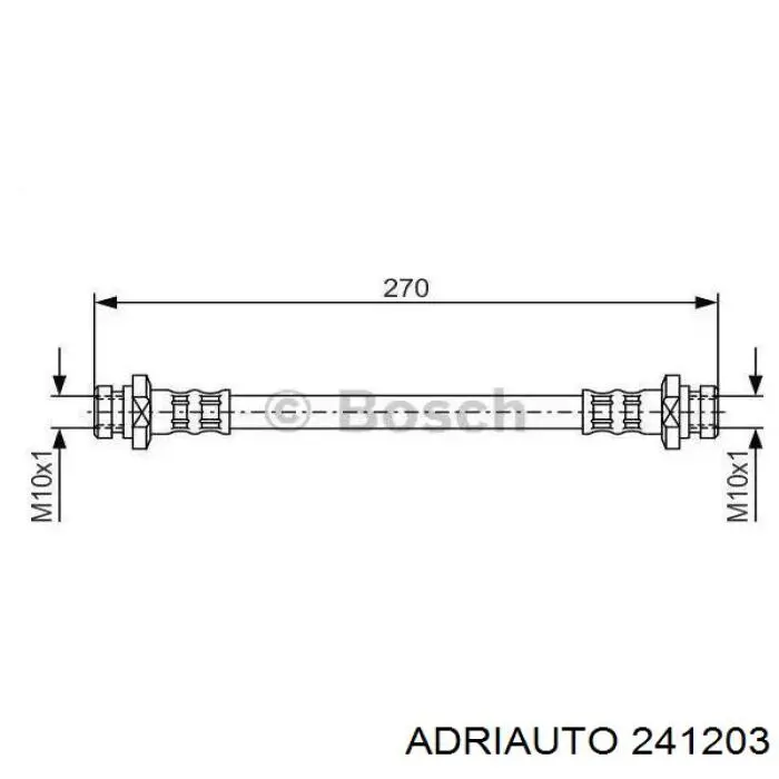 Шланг гальмівний передній Adriauto 241203