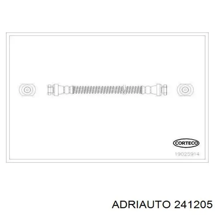 Шланг гальмівний задній Adriauto 241205 ціна, від 8.89 USD