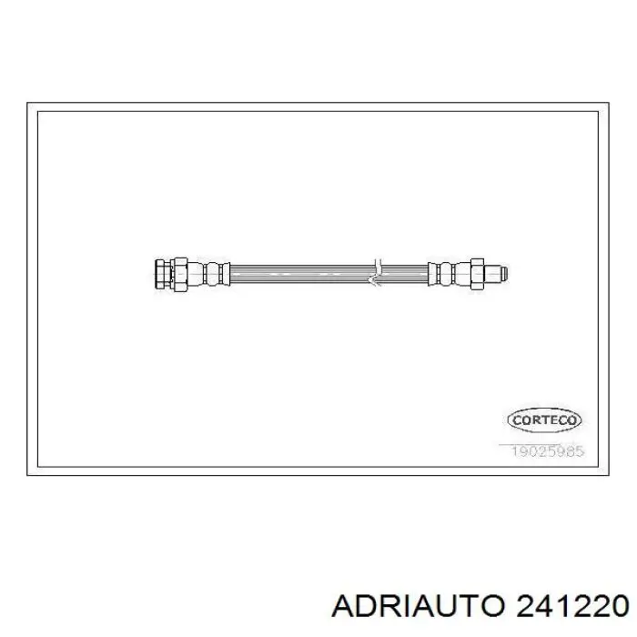Шланг гальмівний передній Adriauto 241220 ціна, від 4.72 USD