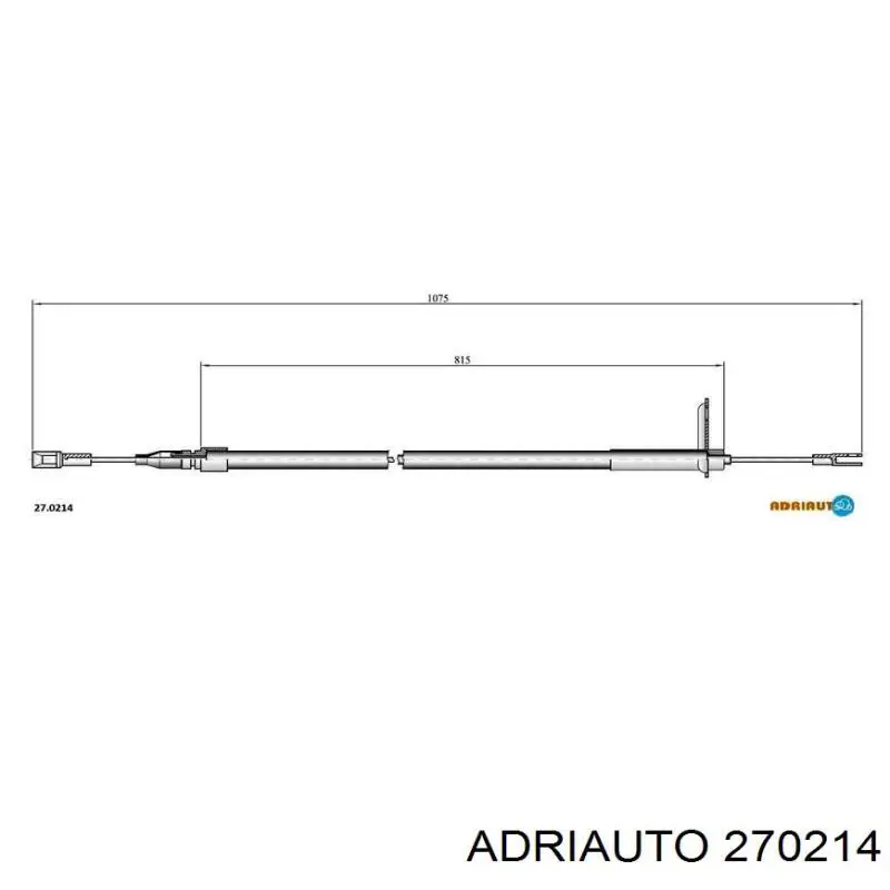 270214 Adriauto трос ручного гальма задній, правий/лівий