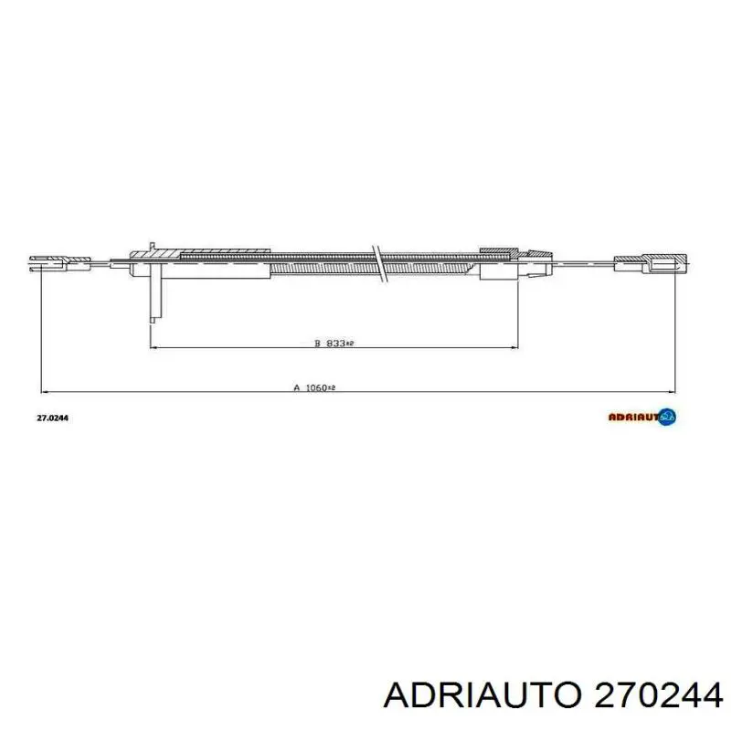 Трос стоянкового гальма задній лівий Adriauto 270244 ціна, від 9.14 USD