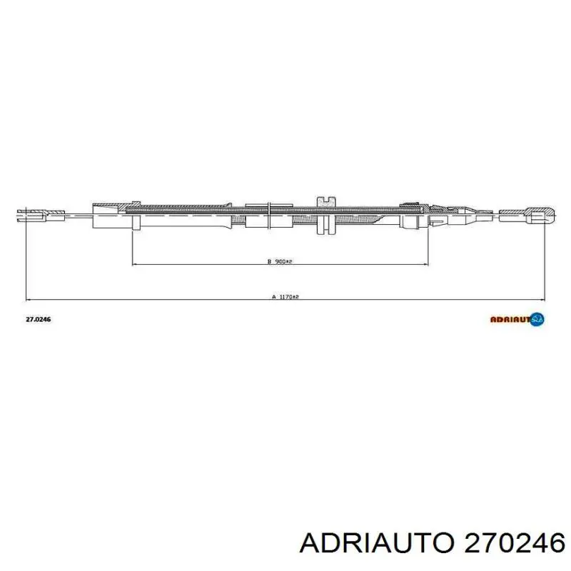 Трос ручного гальма задній, правий/лівий Adriauto 270246 ціна, від 9.03 USD