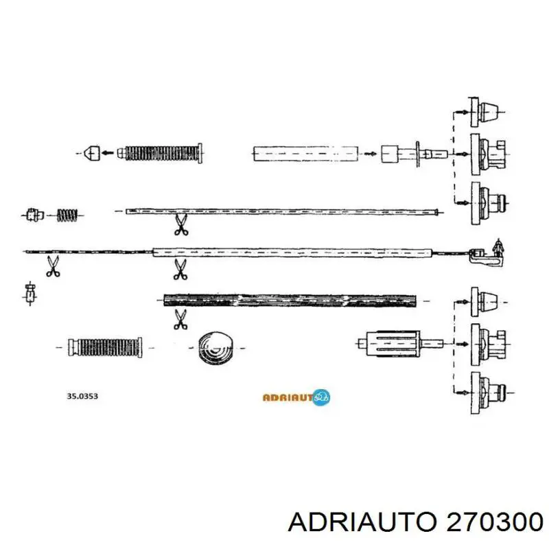Трос газу 270300 Adriauto