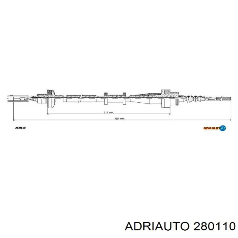 Трос зчеплення Adriauto 280110 ціна, від 10.59 USD
