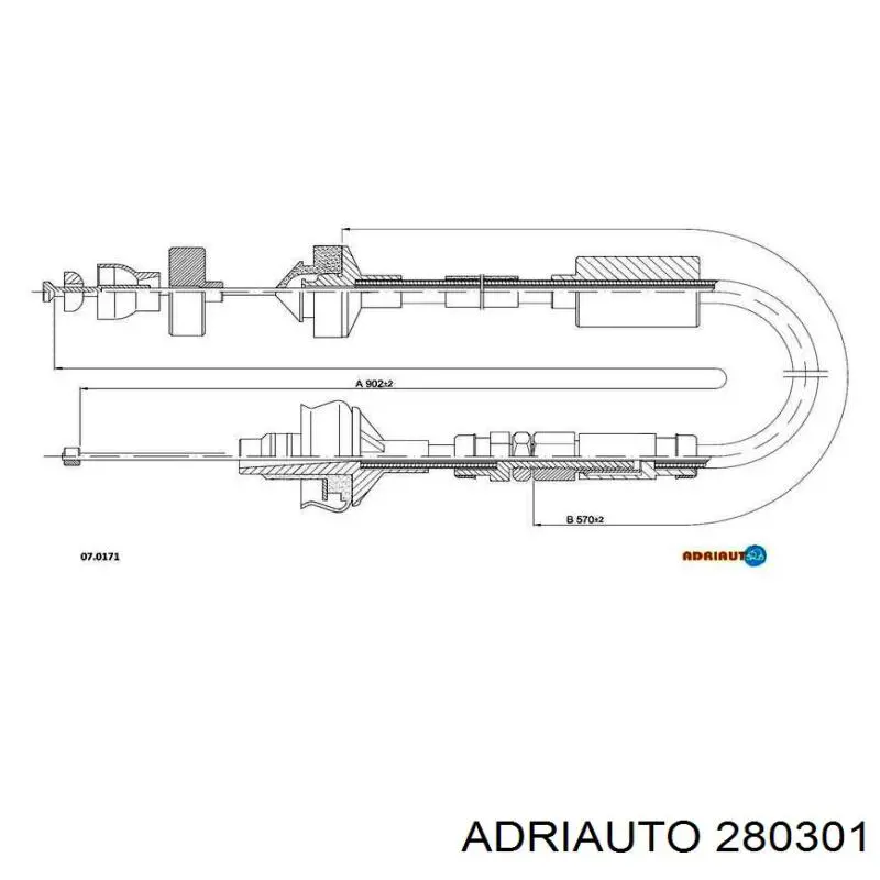 Трос газу Adriauto AD280301 ціна, від 17.21 USD