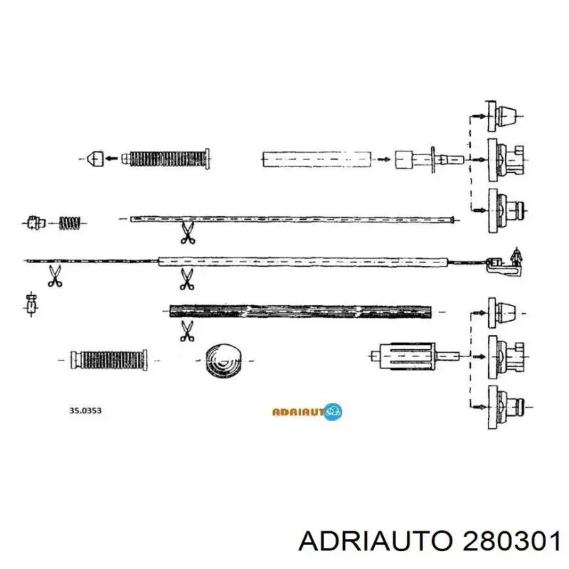 Трос газу 280301 Adriauto