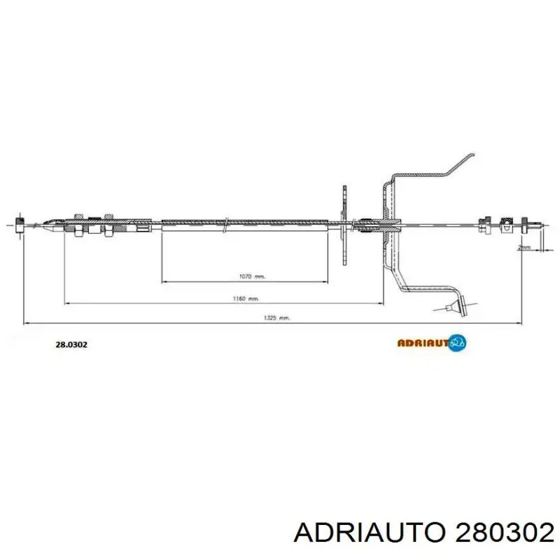 280302 Adriauto Трос газу (акселератора)