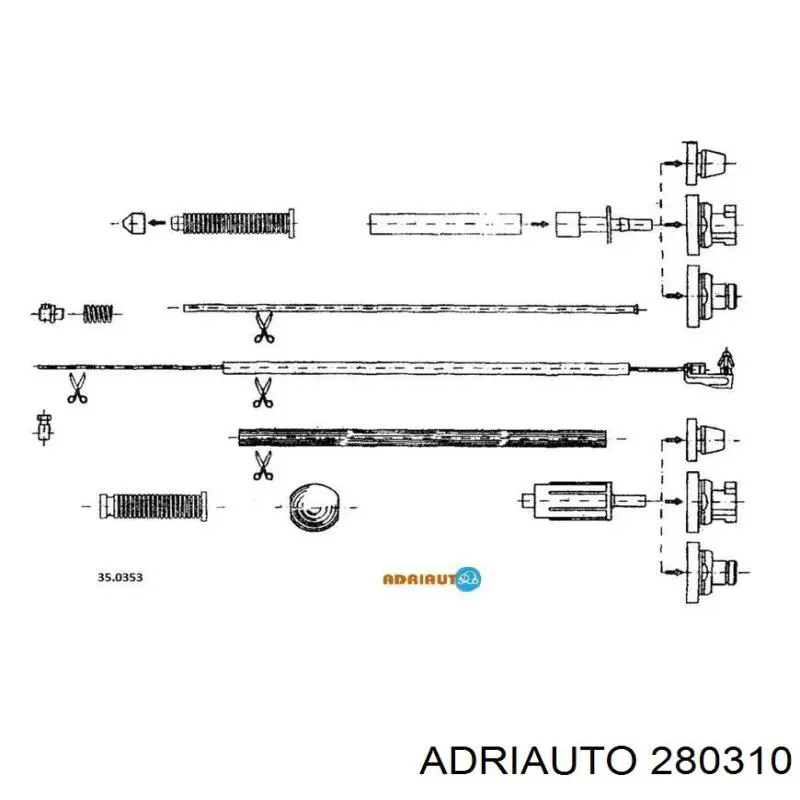 Трос газу Adriauto 280310 ціна, від 15.24 USD