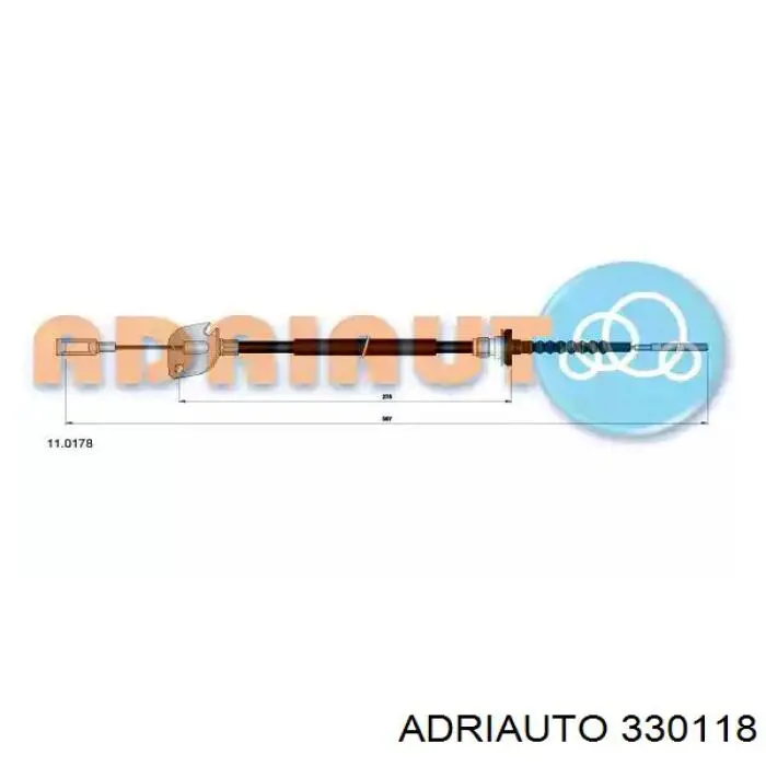 Трос зчеплення 330118 Adriauto
