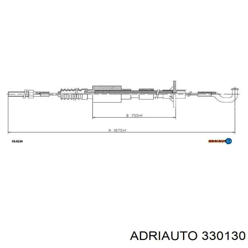 Трос зчеплення Adriauto 330130 ціна, від 5.43 USD