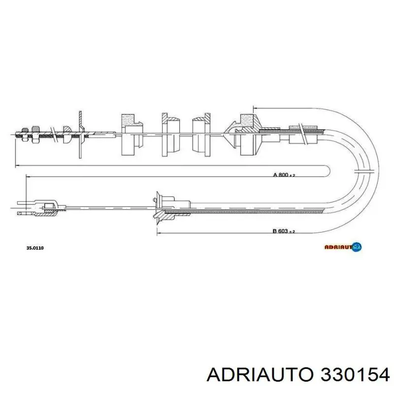 Трос зчеплення 330154 Adriauto