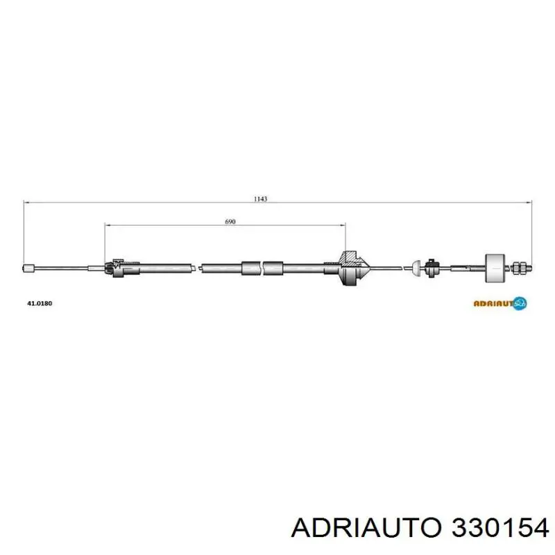 Трос зчеплення Adriauto 330154 ціна, від 5.88 USD