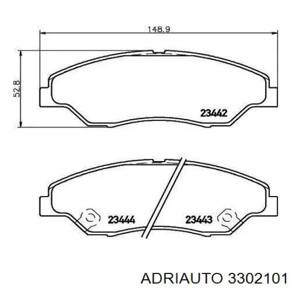 3302101 Adriauto трос ручного гальма задній, правий/лівий