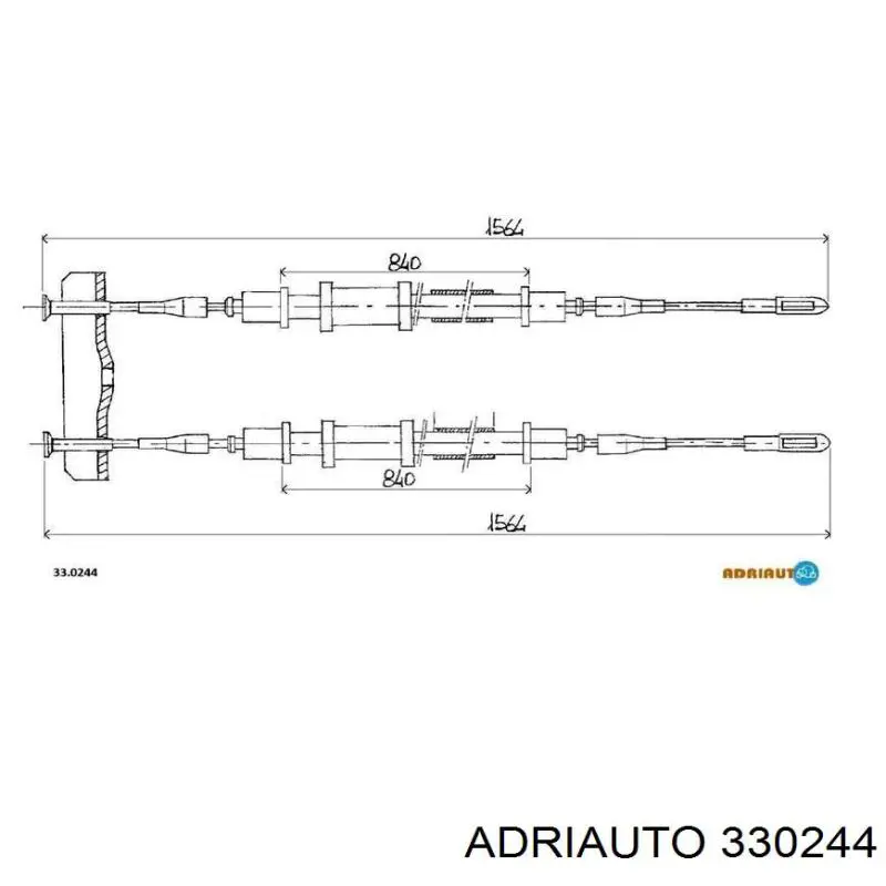 Трос ручного гальма задній, правий/лівий Adriauto 330244 ціна, від 15.55 USD