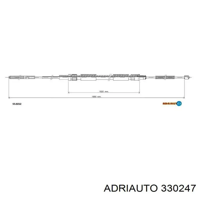Трос стоянкового гальма задній лівий Adriauto 330247 ціна, від 3.44 USD