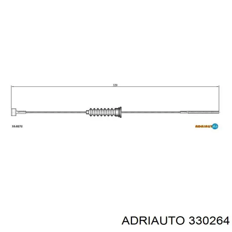 Трос стоянкового гальма задній лівий Adriauto 330264 ціна, від 3.17 USD