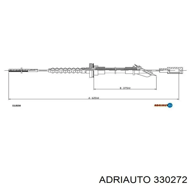 Трос ручного гальма передній 330272 Adriauto