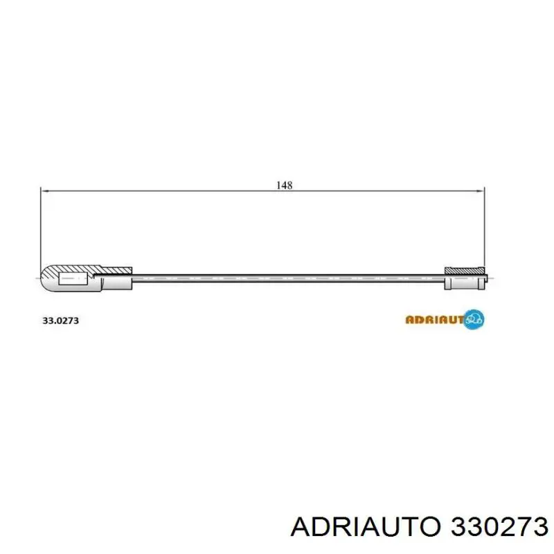 330273 Adriauto Трос ручного гальма задній, правий/лівий
