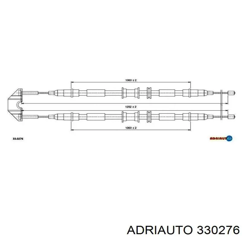 Купити 330276 Adriauto Трос ручного гальма задній, правий/лівий