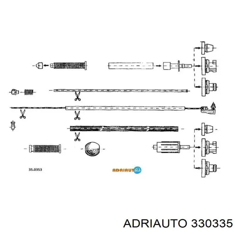 Купити 330335 Adriauto Трос газу